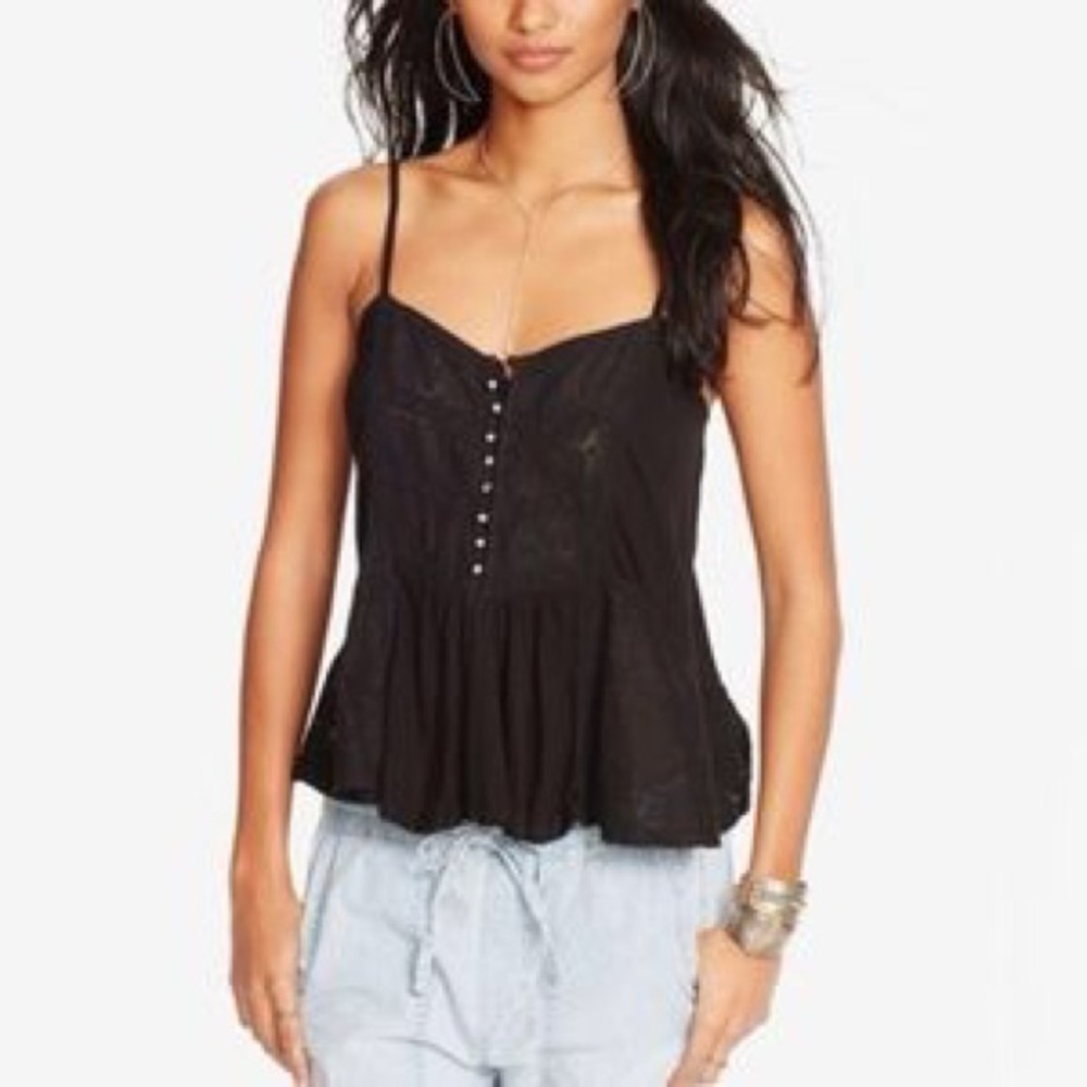 Ralph Lauren Denim & Supply Black Lace Tank Size S